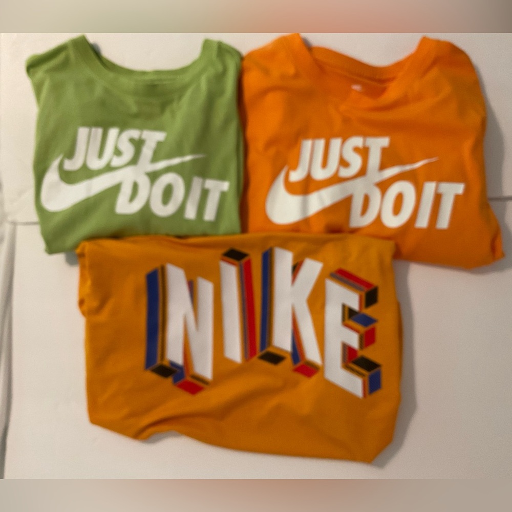 MENS 3 x NIKE T-Shirts orange & green sz XL Tall